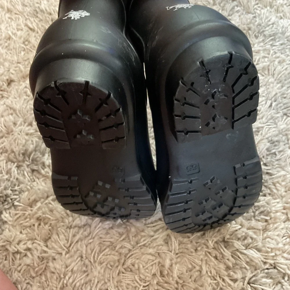 US Polo Assn Veena Women Black Ankle Rain Boots Size 6.5 Matte Waterproof NW9004